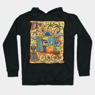 Cute Skeleton - Dia De Los Muerto - Goa -The Breadman - Bread Lover Hoodie